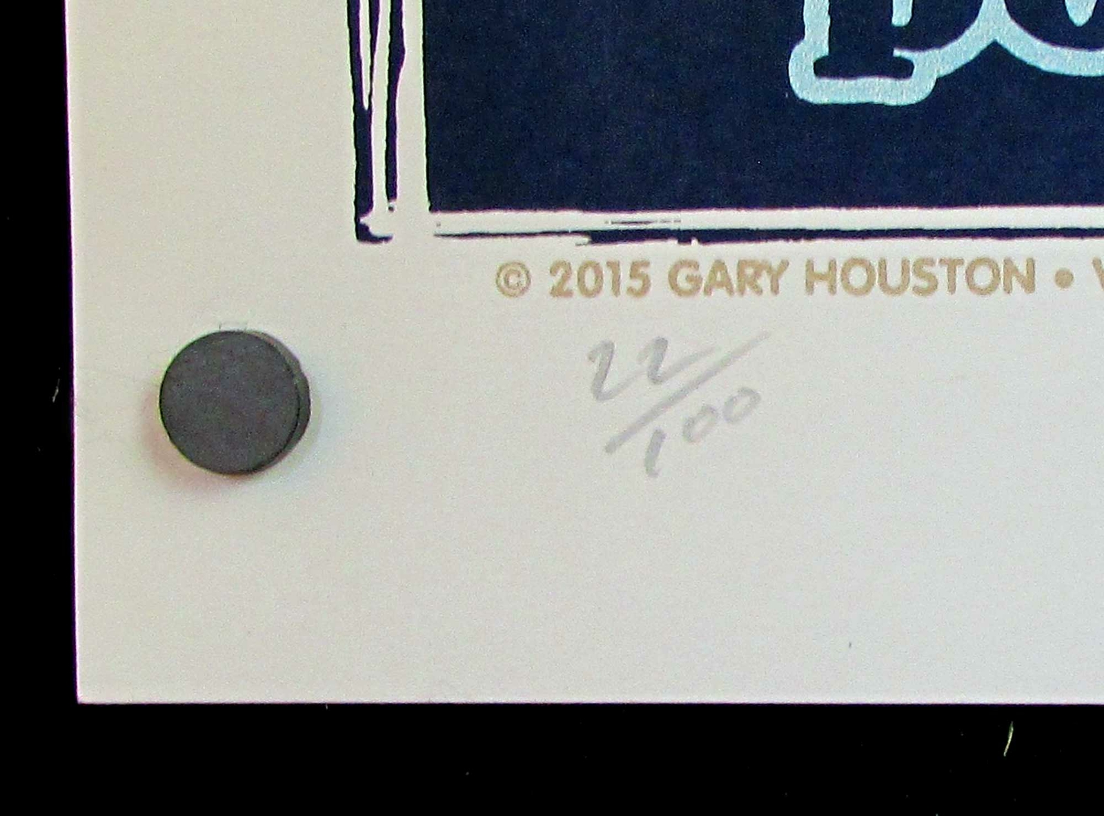 Charlie Musselwhite Poster Aladdin Theater 2015 Hand Signed by Gary Houston