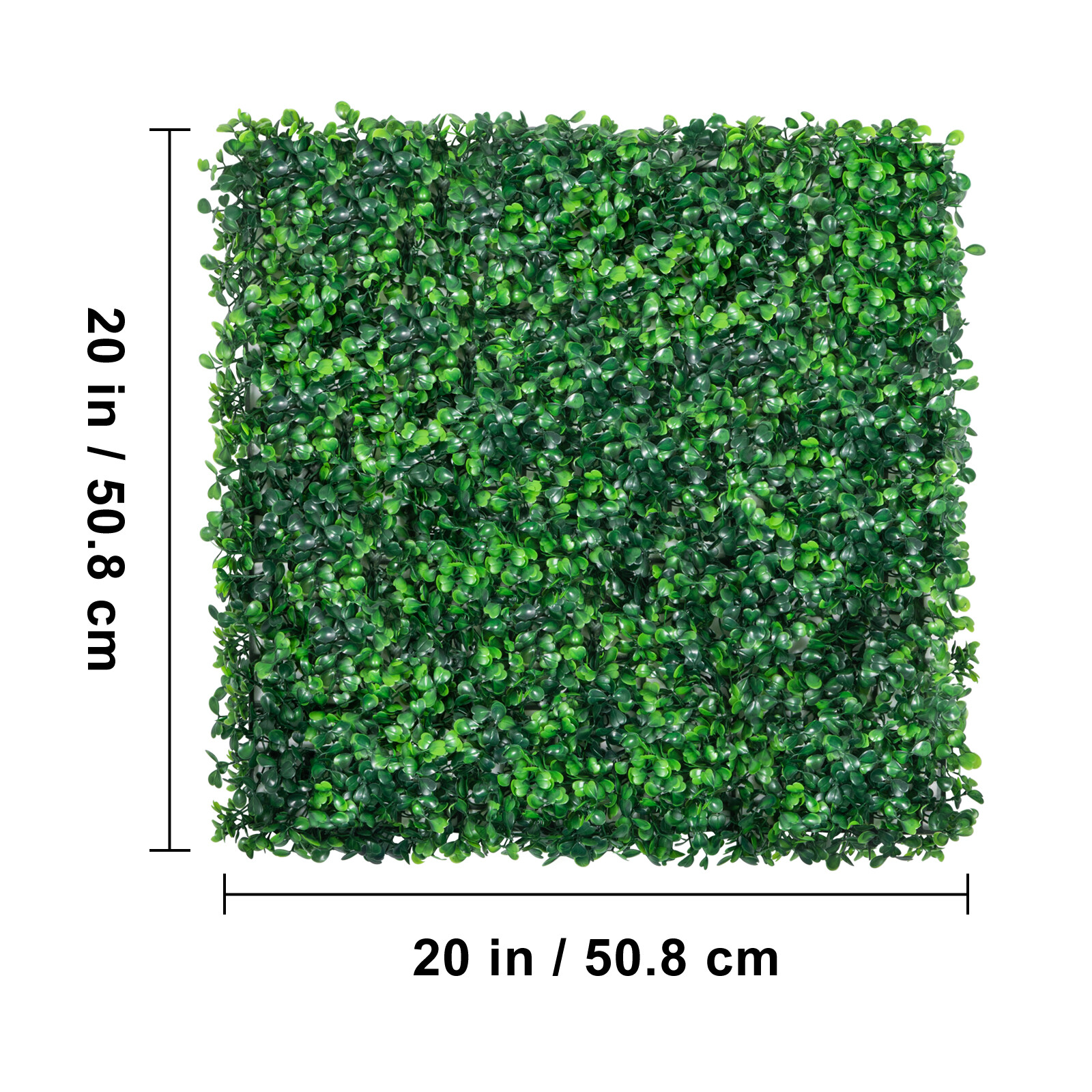 12pcs 20x20" Artificial Boxwood Wall Hedge Mat Plant Panels Outdoor Grass Fence