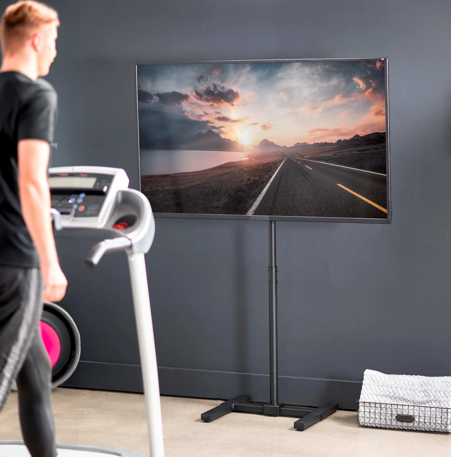 VIVO TV Display 13" to 50" Floor Stand, Height Adjustable Mount for Flat Screen