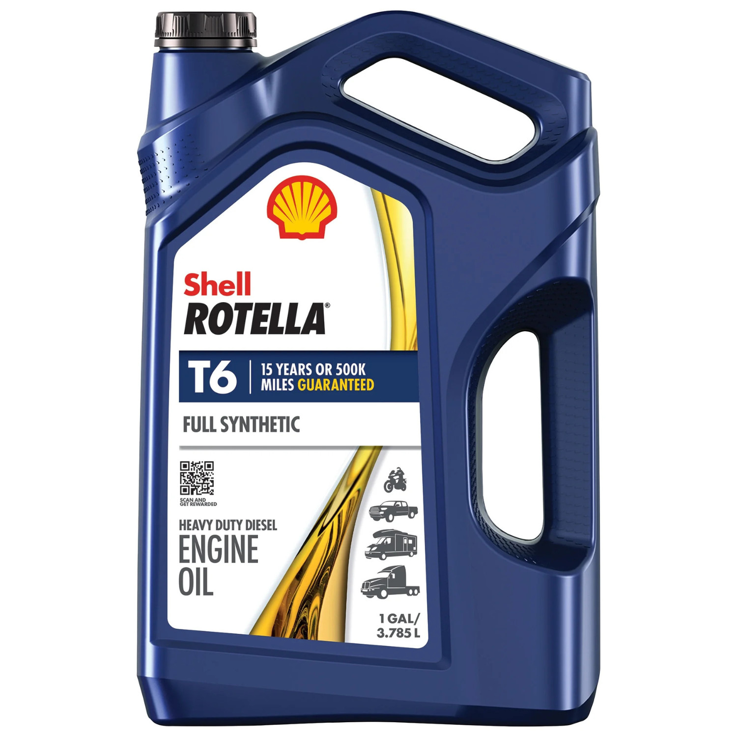 (2 pack) Shell Rotella T6 Full Synthetic 5W-40 Diesel Engine Oil, 1 Gallon