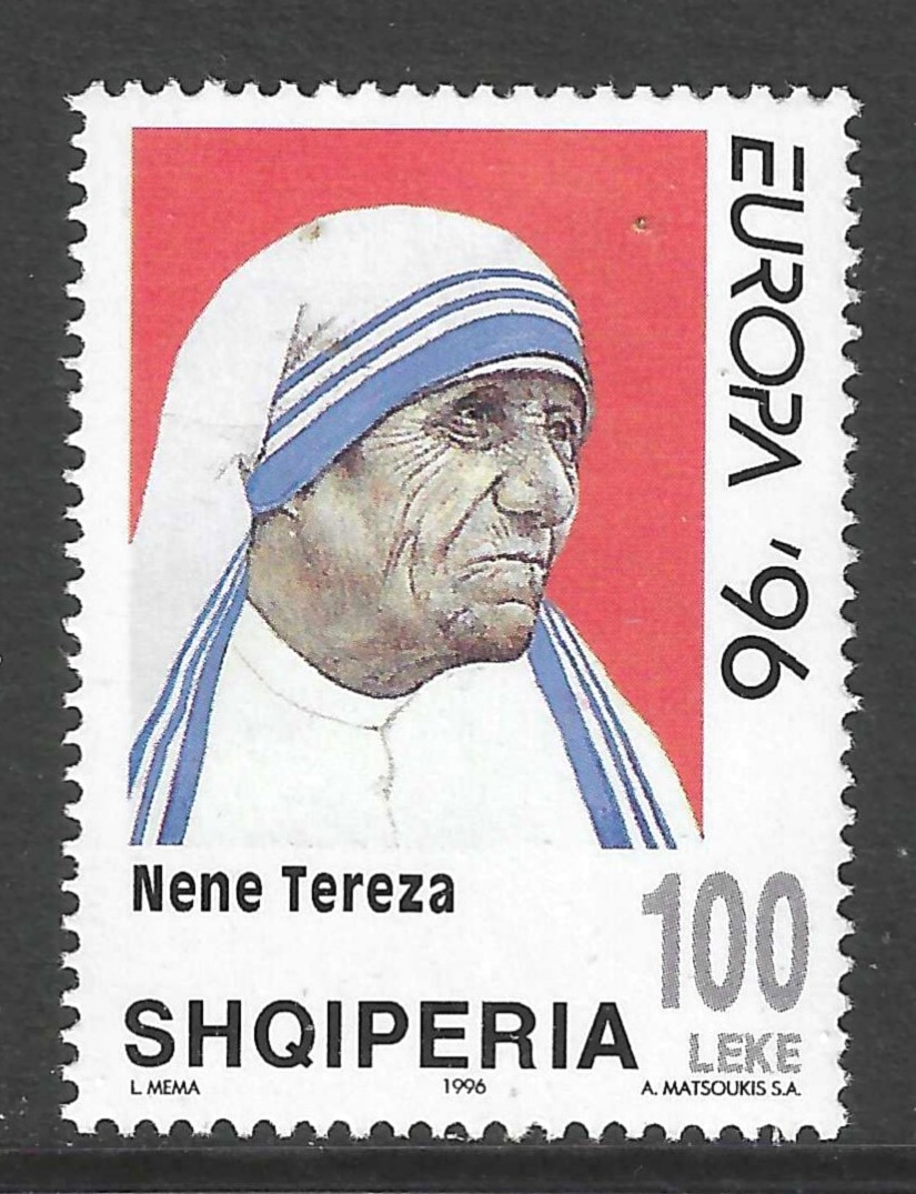 ALBANIA # 2506-7 MNH Fresh & Flawless Mother Teresa Europa '96 ! ('25 SCV $3.50)