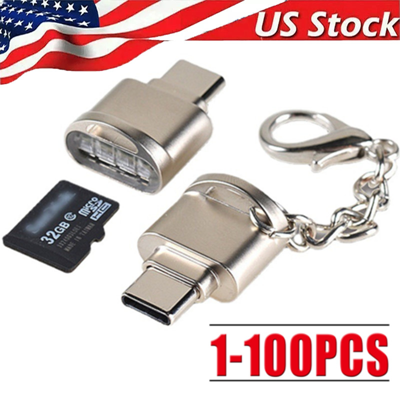 TypeC To Micro SD TF Card Reader OTG USB Adapter Converter For Samsung Phone LOT