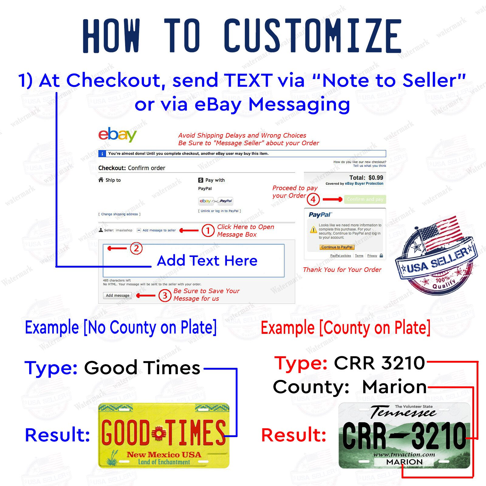 Any Mexico States Custom License Plate Personalized Novelty Auto Car ATV Bike