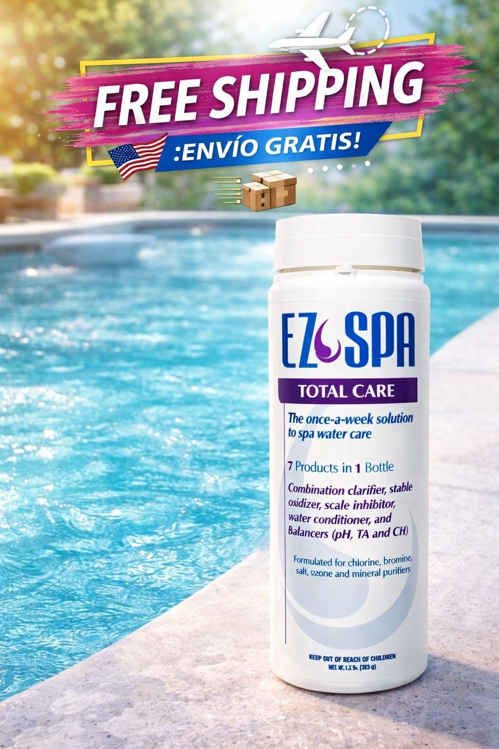 E-Z EZ Spa Total Care 2 lbs - Free Shipping