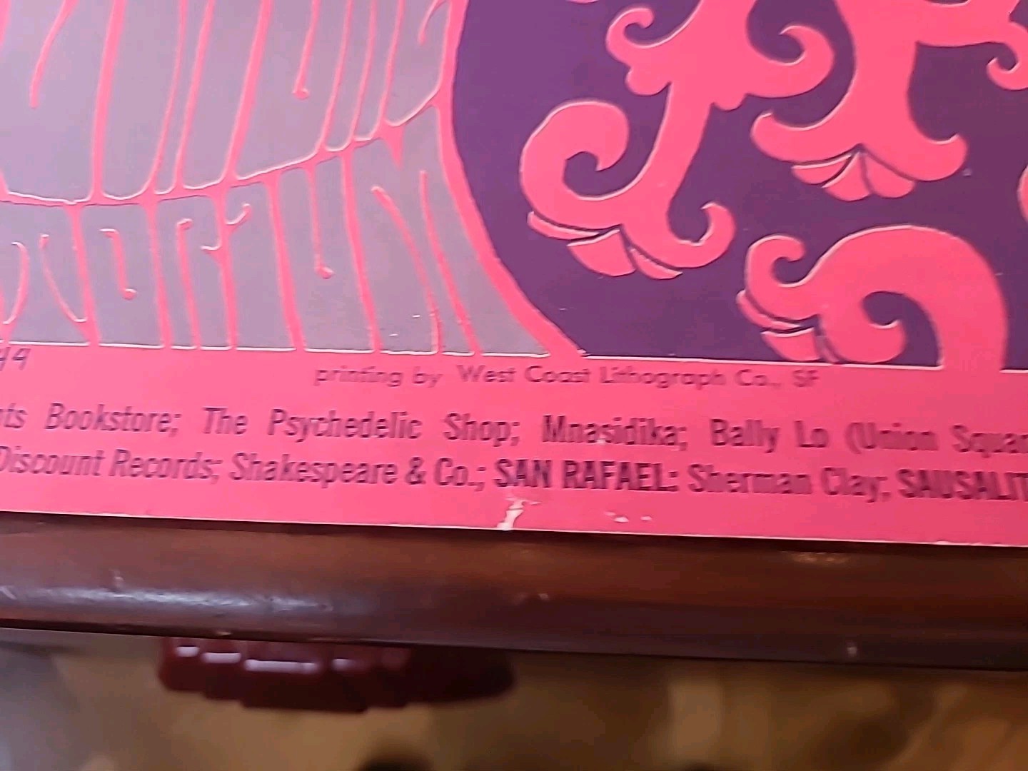 Bill Graham BG #44 Poster Fillmore Auditorium Doors 1st Print 1967 Wes Wilson