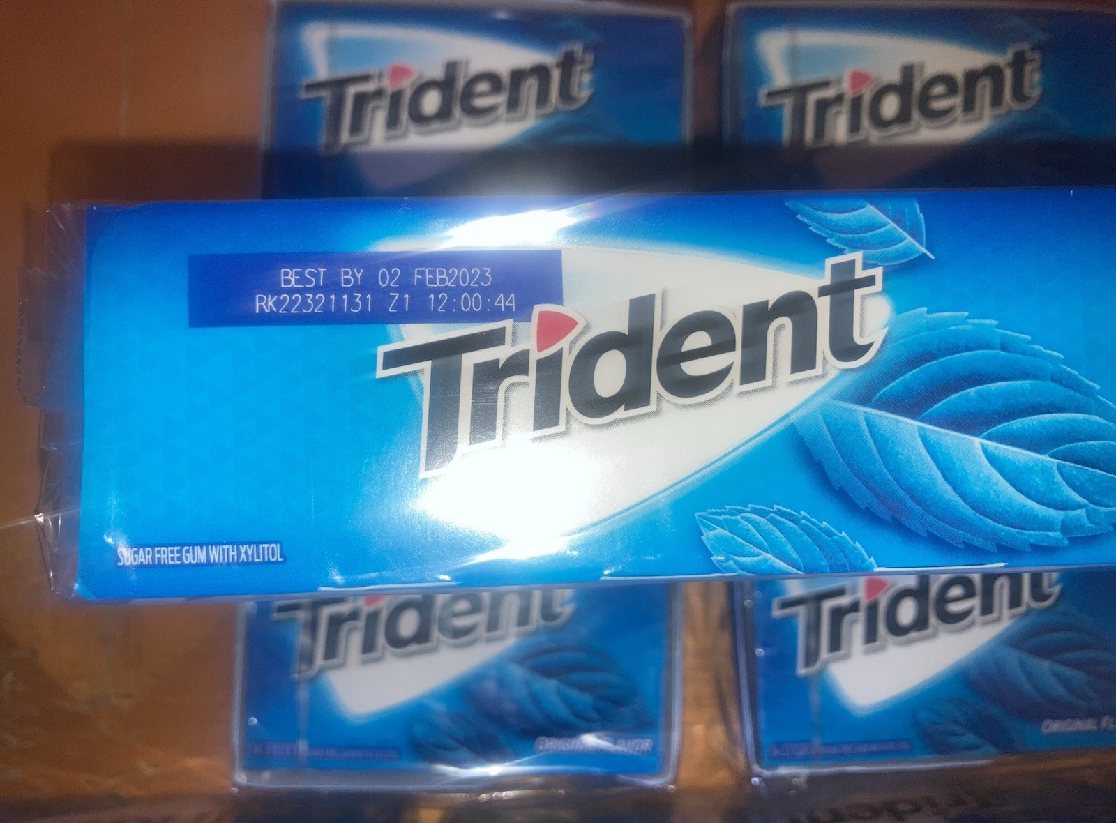 LOX 5 Sealed Packages Trident gums Original Flavor total 60 gums BB-02-2023