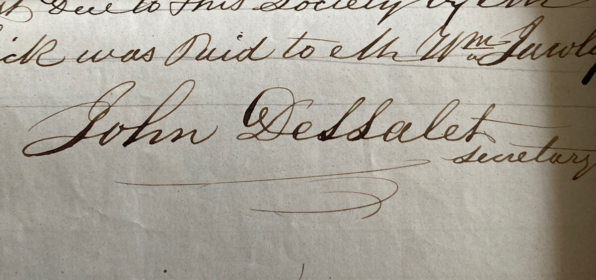 Antique 19th Century 1851 Cohocksink Beneficial Society Pennsylvania Judgement