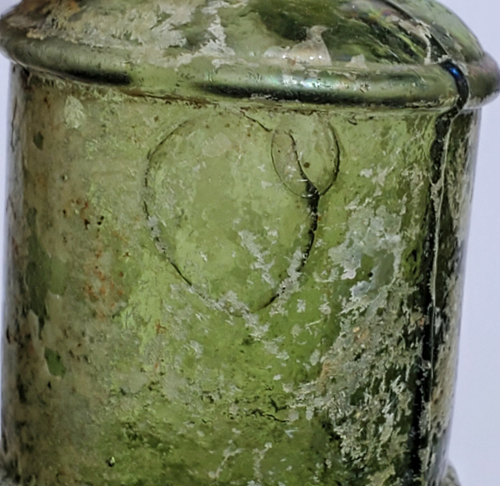 Antique 1800s Blown Glass Inkwell