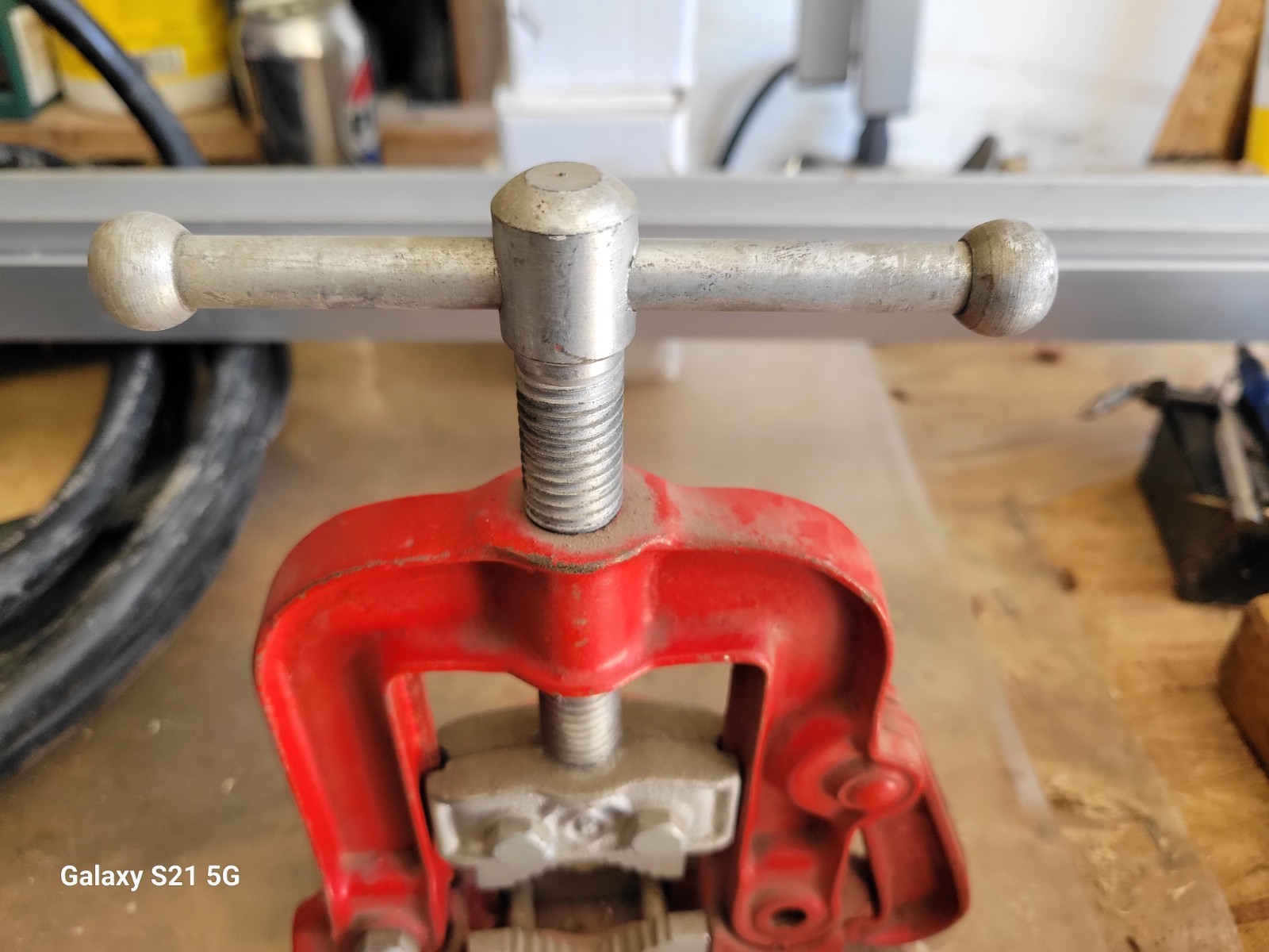 SEARS ~ PIPE VISE ~ Vtg ~ No. 00H ~ 1/8"- 1.5" ~ Craftsman ~ Red