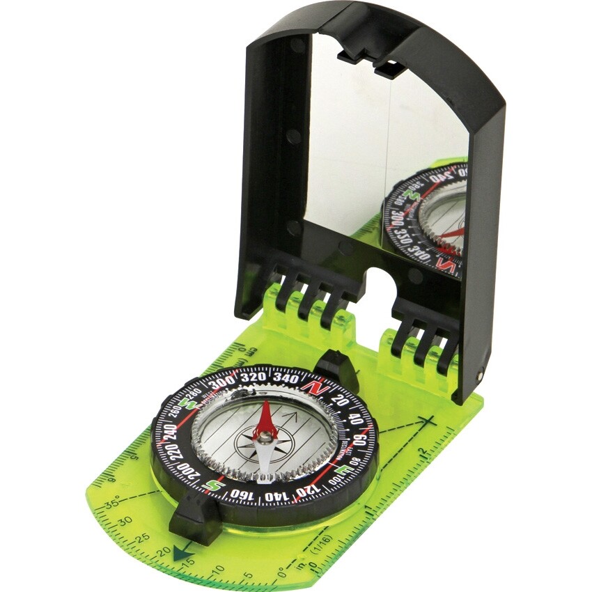 Explorer Folding Compass With Sighting/Signaling Mirror Ruler Inclination Scale