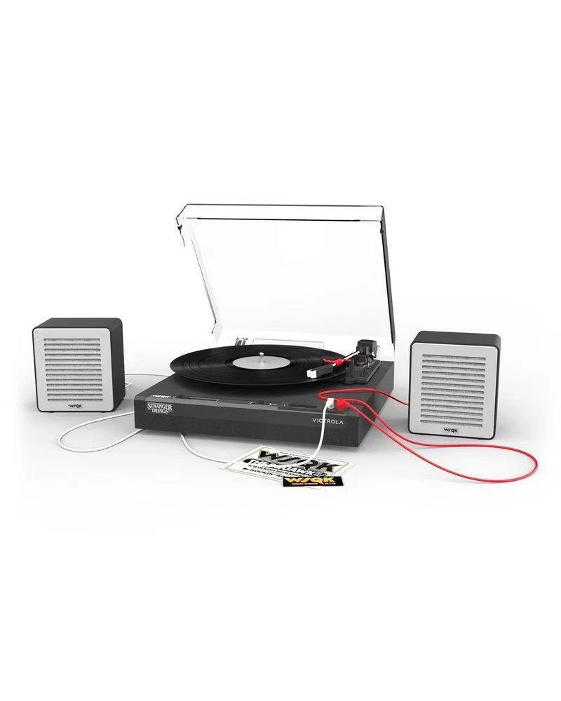 Stranger Things Victrola WSQK Record Player With Speakers Slipmat NEW In Box