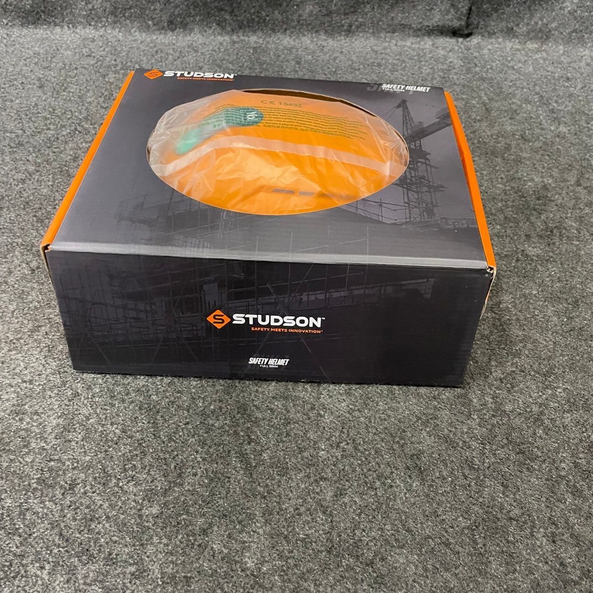 STUDSON SHK-1 Full Brim Vented Industrial Safety Helmet, Orange, SHK1-FB-CTOO