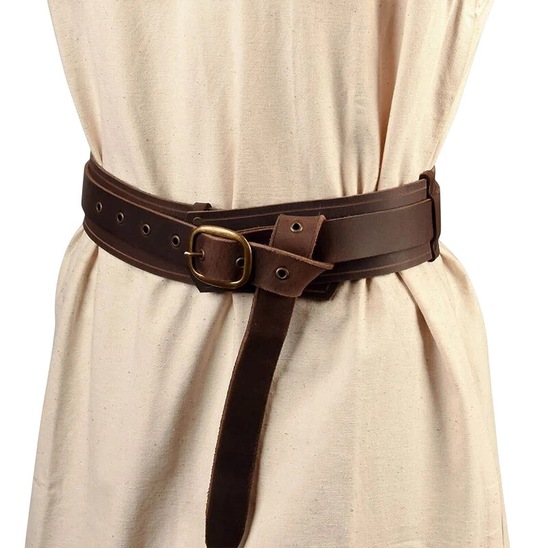 Buckle Waist Leather SCA LARP Belt Viking Renaissance Cosplay Medieval Costume