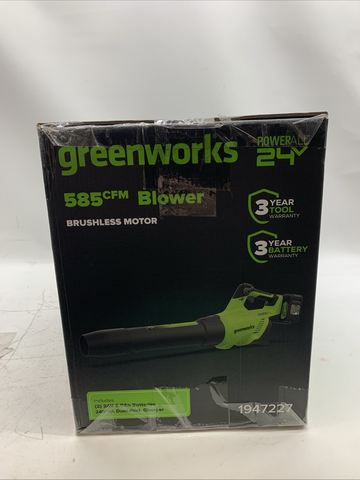 Greenworks 585 CFM Cordless Battery Leaf Blower Brushless Motor Lightweight