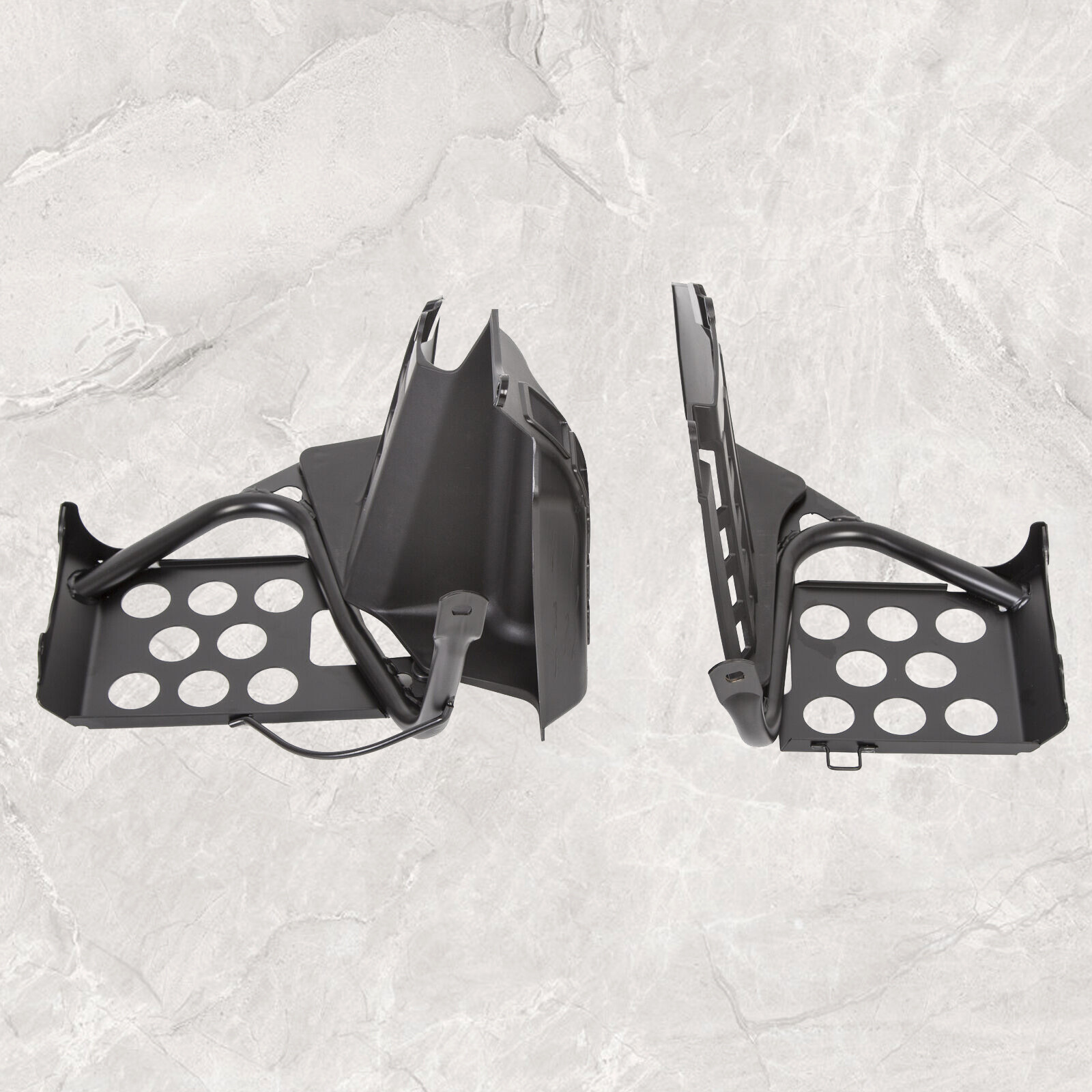 NEW Black Heel Guards footrest For Yamaha Banshee left + right nerf bars Plastic