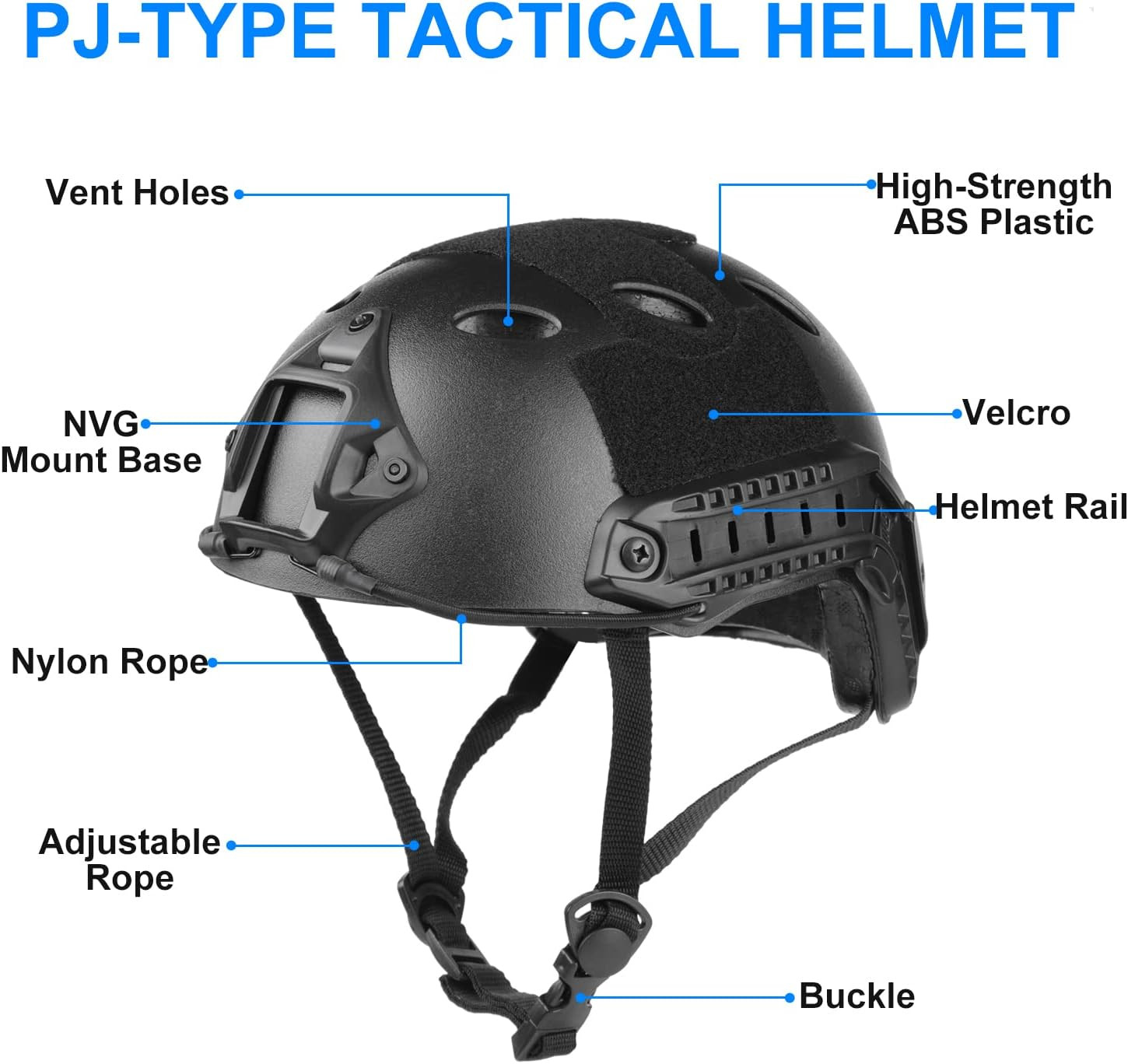 Airsoft Helmet and Mask, Full Face Mask with Detachable Goggles, Paintball Black