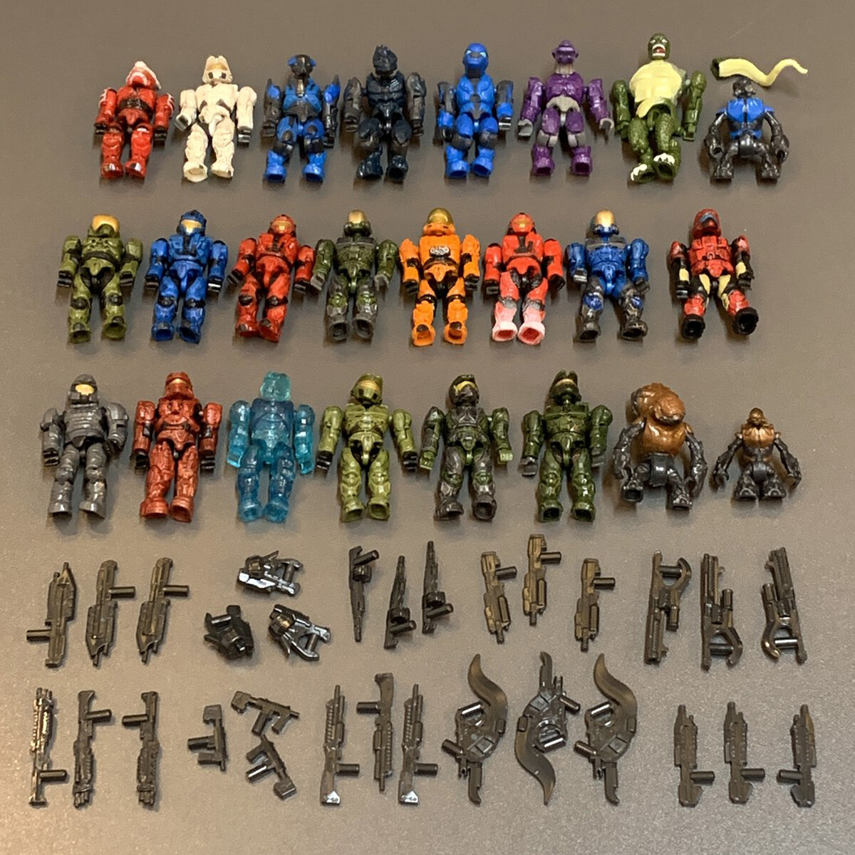 New 54Pcs (24 Figures +30 Gun) HALO Mega Bloks CONSTRUX Unsc Elite SPARTAN GIFTS
