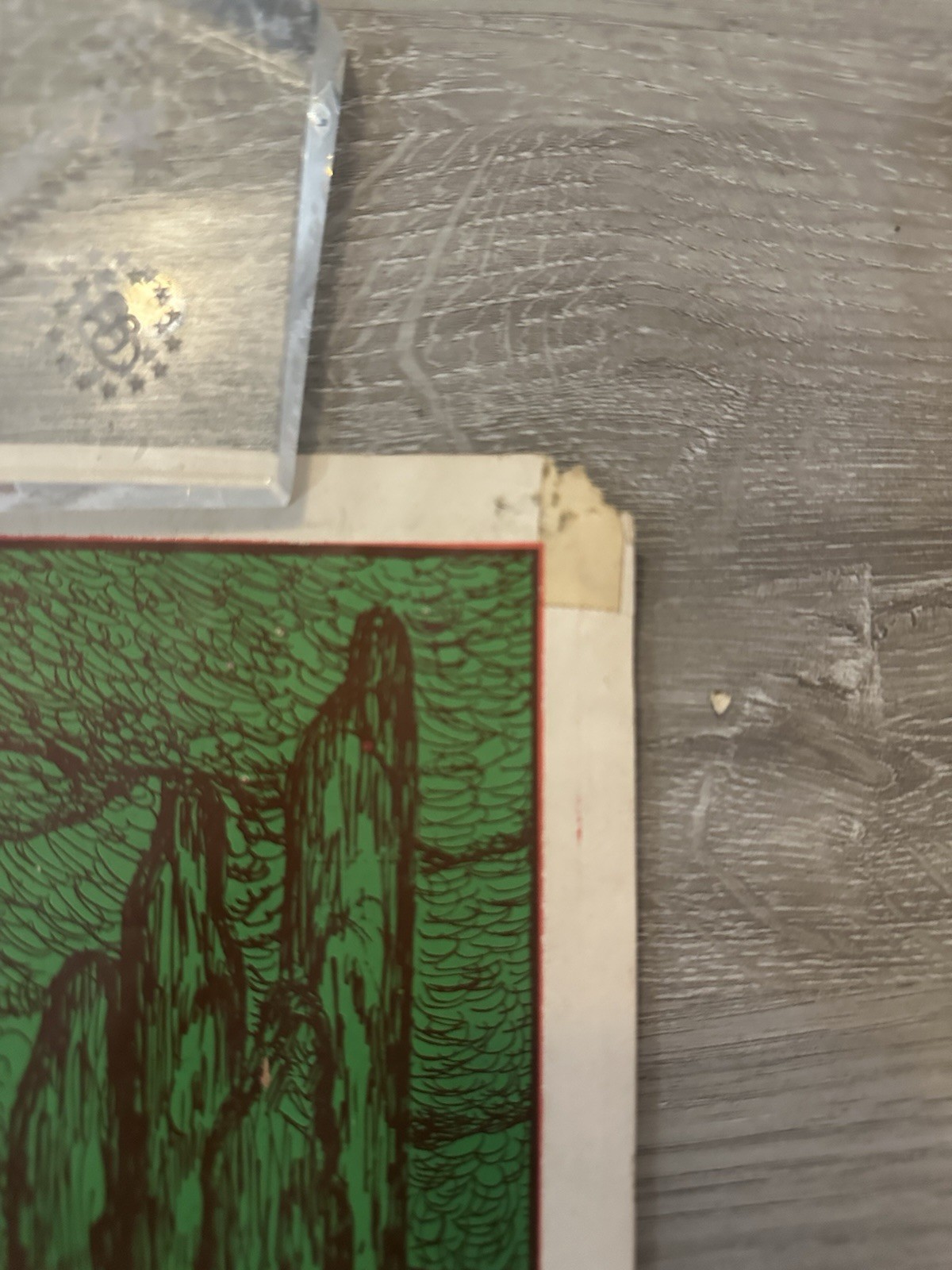 Rare Psychedelic Art Poster MIRAGE by Satty 3x35" 1967 Vintage San Francisco