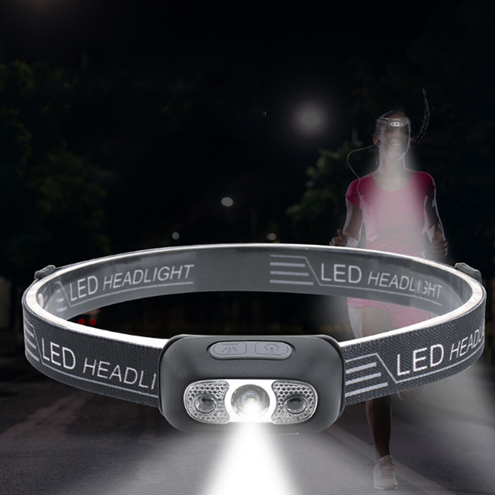 LED Headlamp USB Rechargeable Flashlight Waterproof Head Lamp Torch Camping USA
