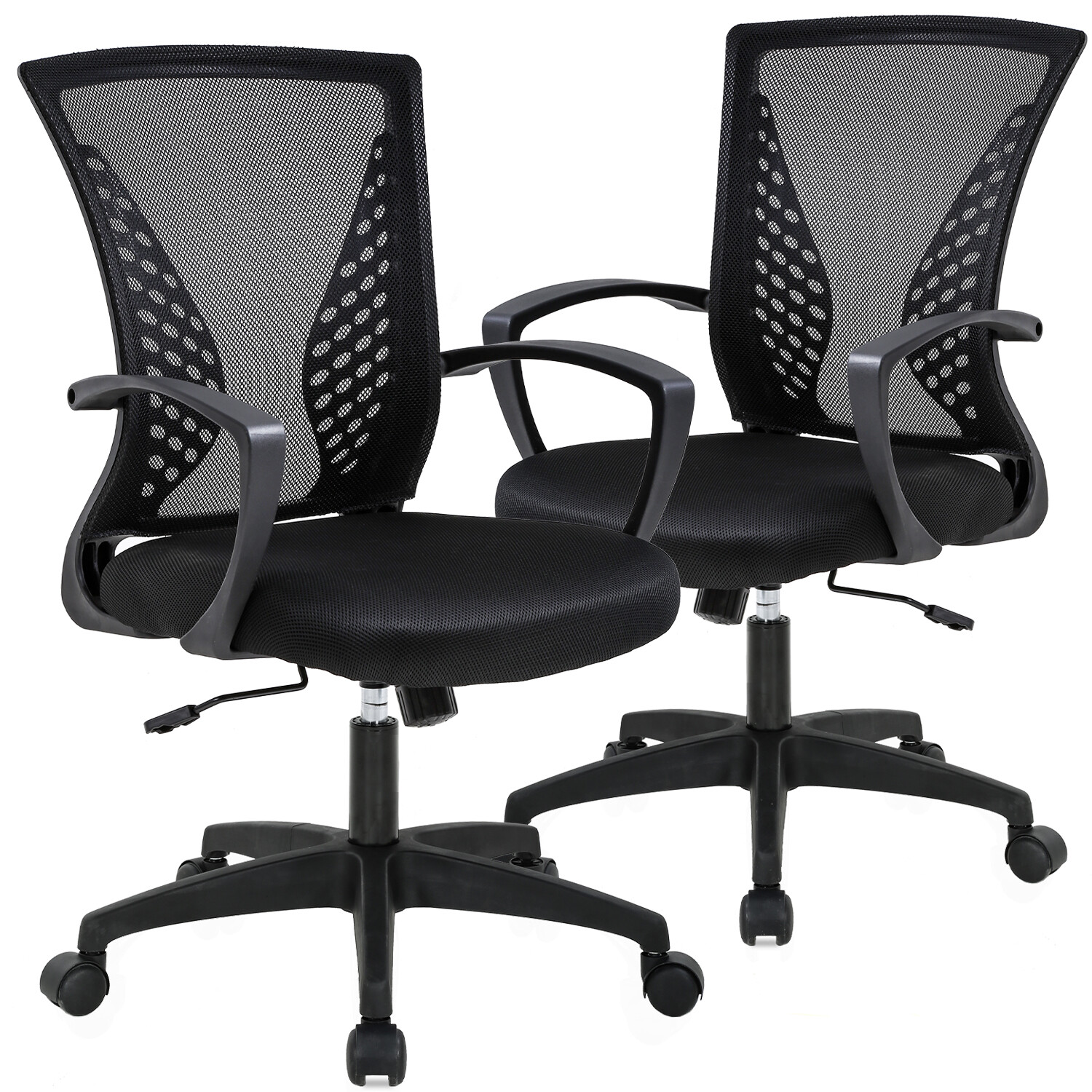 Office Chair Ergonomic Desk Chair Mesh Computer Chair W/Lumbar Support Armrest