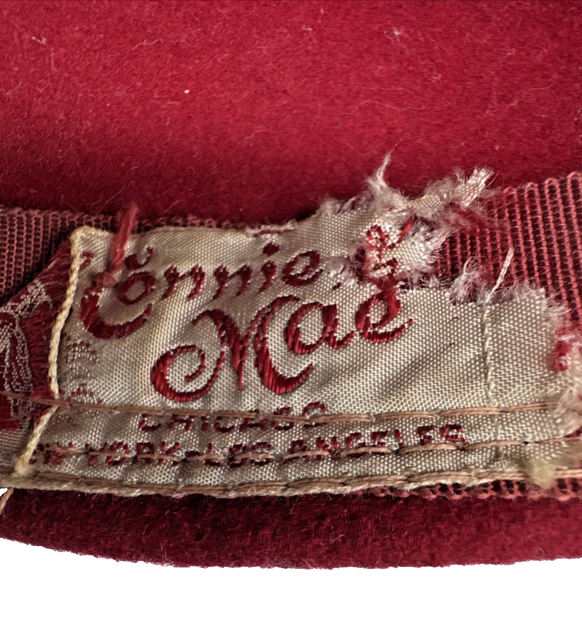 Vintage Merrimac Red Wool Pillbox Hat Made USA Womens Classic Retro