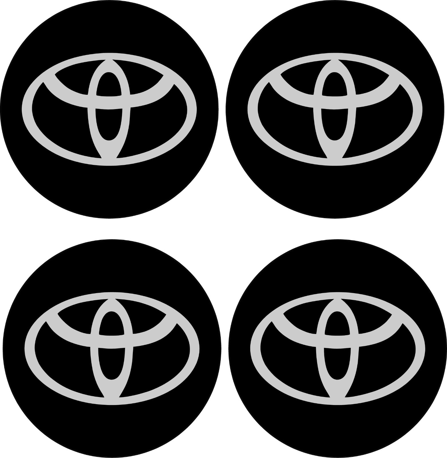 #5683(4) 69mm Toyota Center Cap Decals Sticker LAMINATED Great for aftermarket