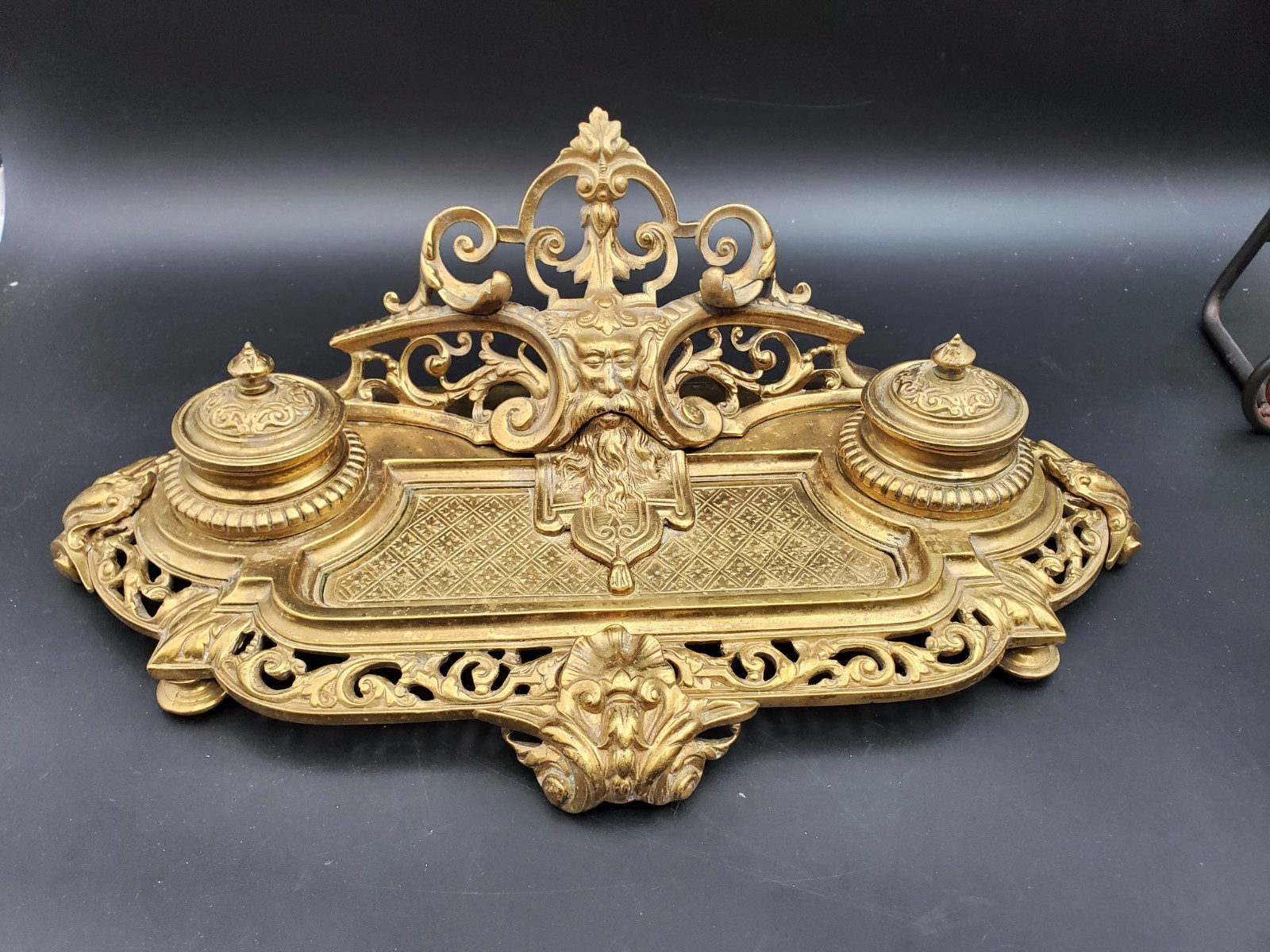 Napoleon III Gilt Bronze Inkwell, 19th Century