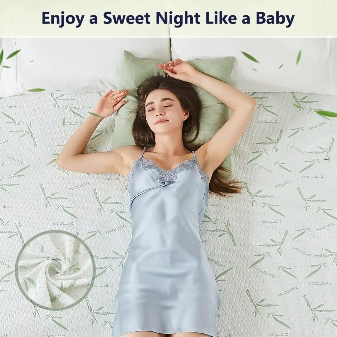 Bamboo Mattress Protector Hypoallergenic & Breathable Waterproof Mattress Cover