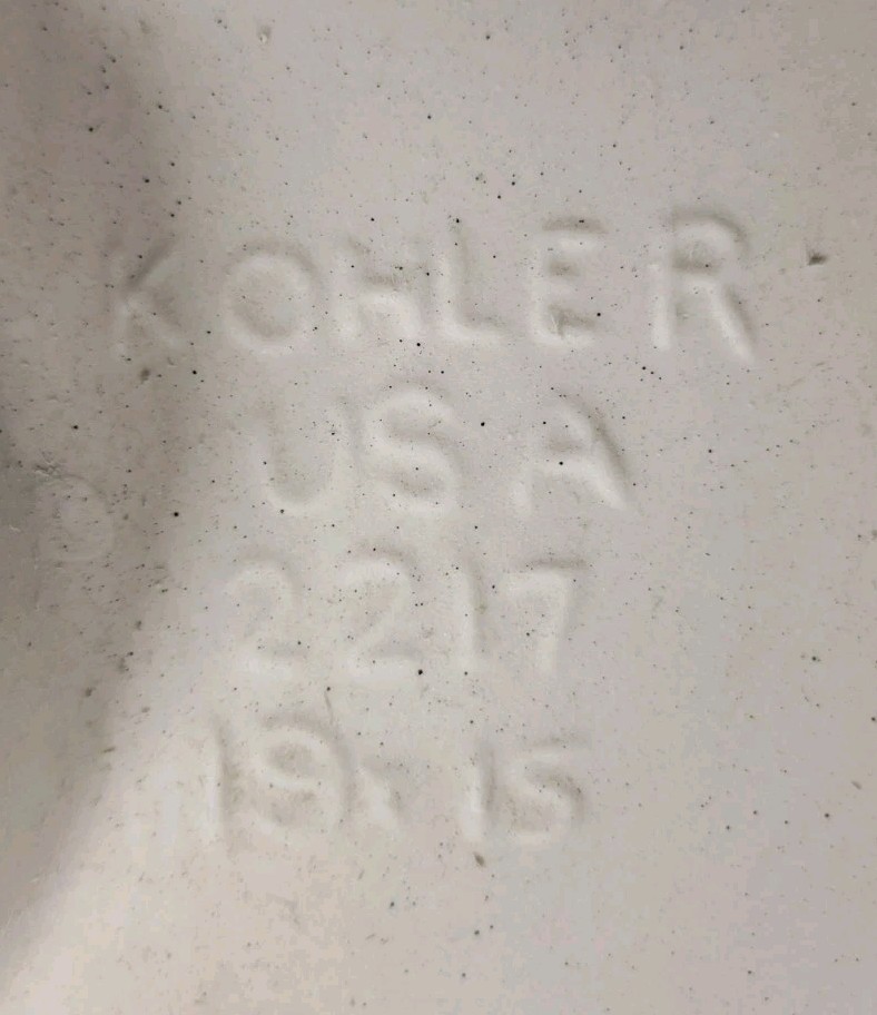 Kohler K-2217 Linia Oval Seashell Sculpted Drop-In Bathroom Sink w/ Overflow