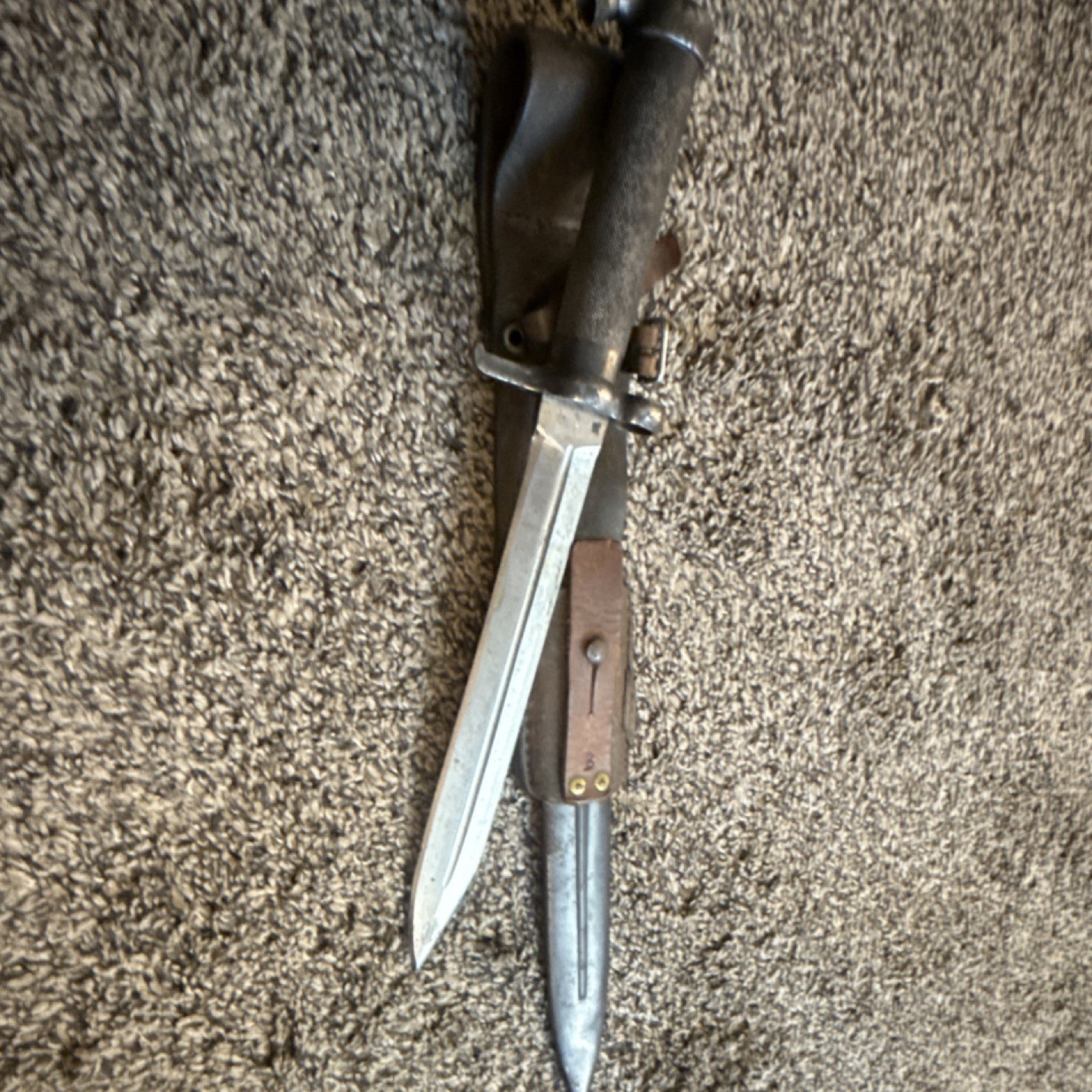 Swedish m96 Bayonet Original with Scabbard and Leather Frog