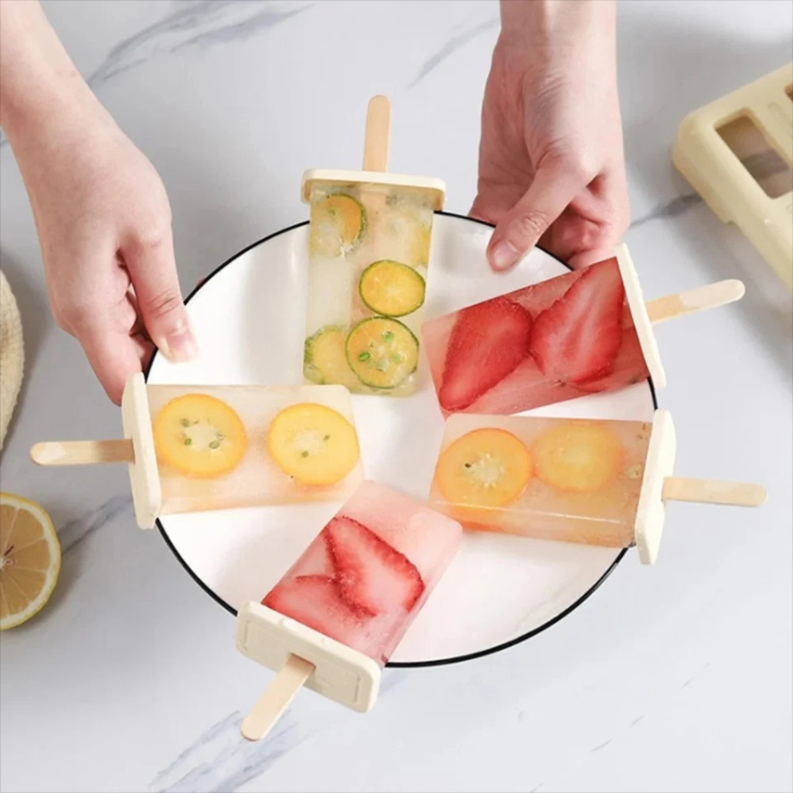 Popsicle Maker Mold | 9 Molds with Tray | Frozen Juice, Ice Cream Smoothie