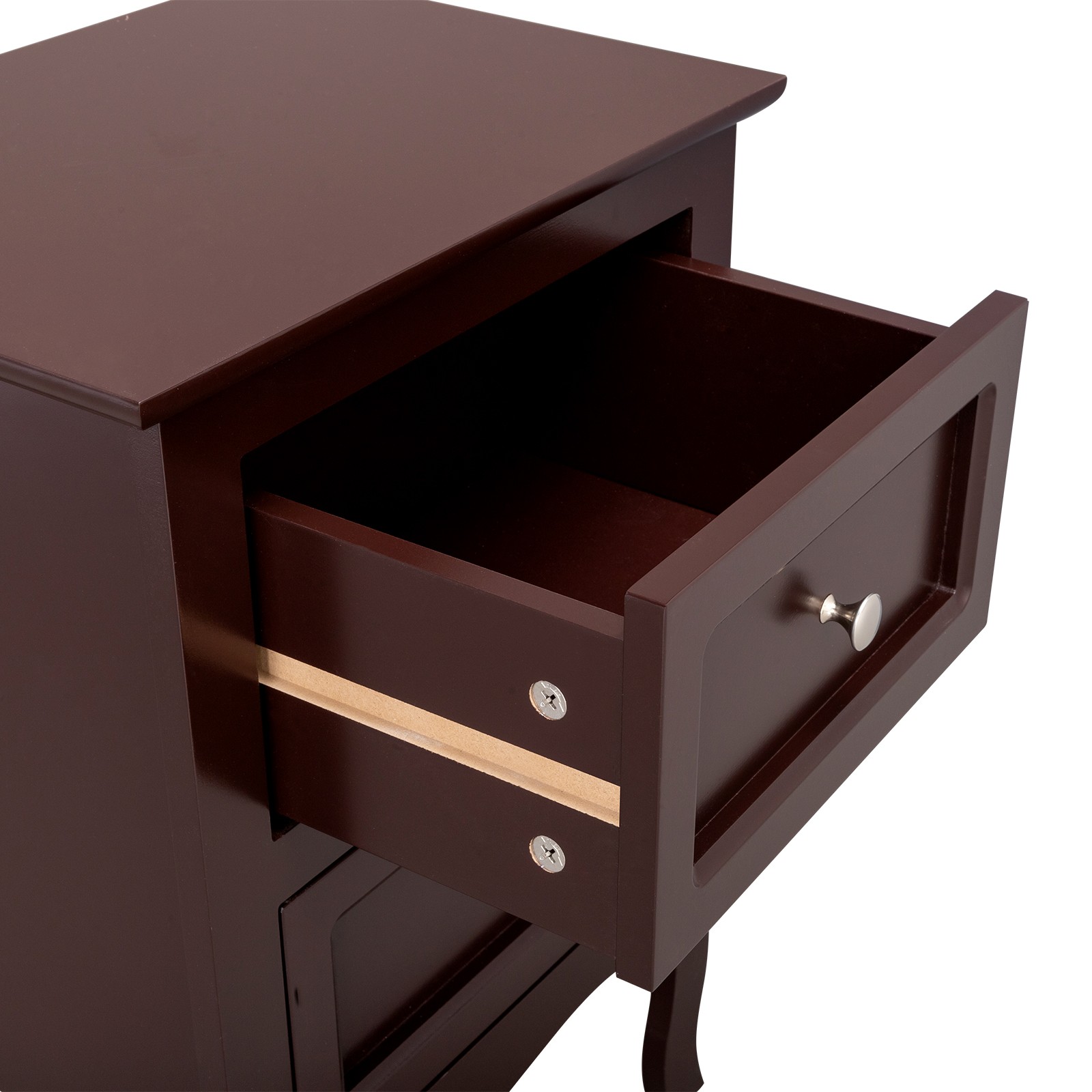 Lot 2 Nightstands Wood Bedside Table End Table w/2 Drawers Bedroom Furniture