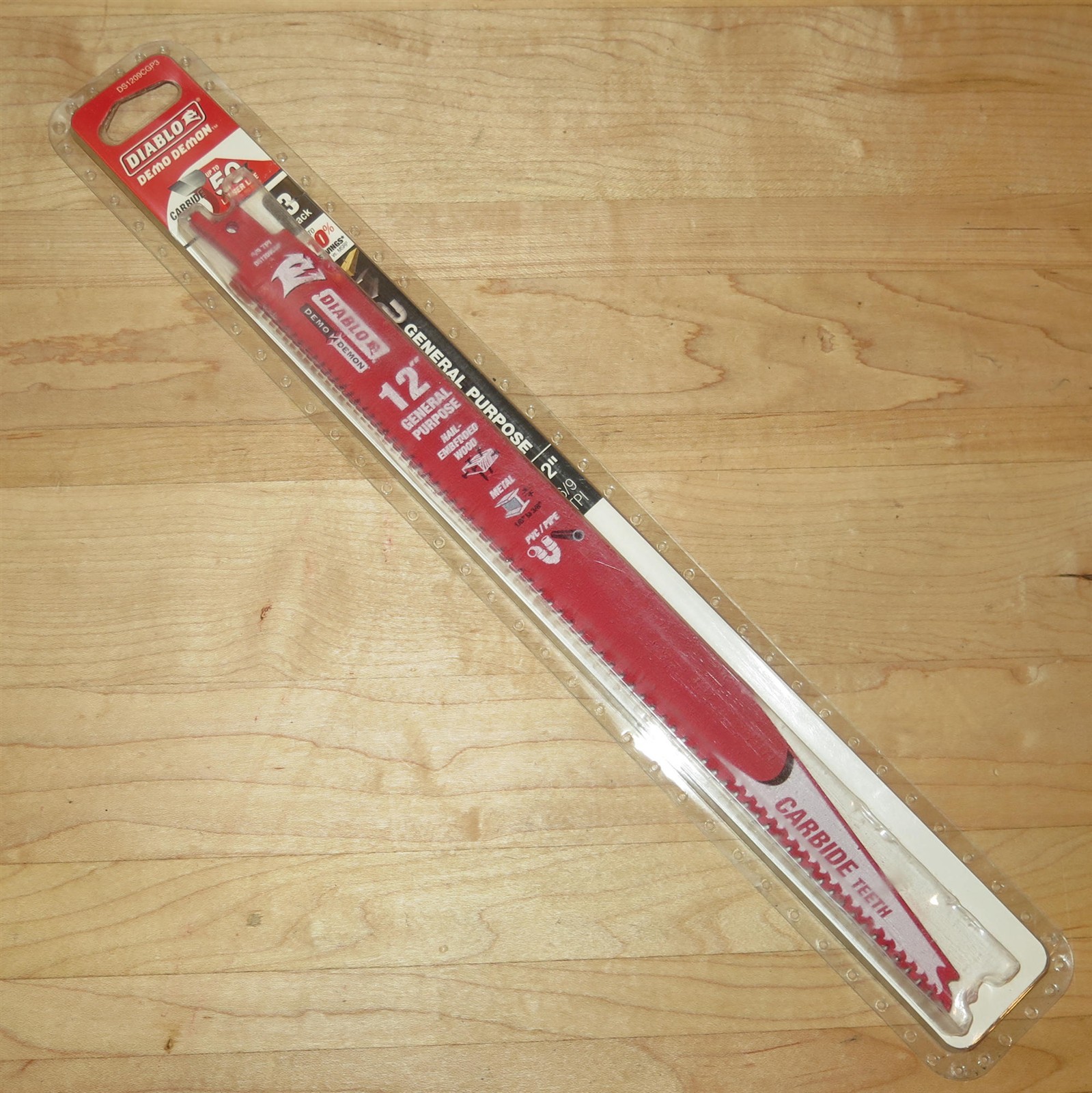 Diablo Demo Demon 12" General Purpose Reciprocating Saw Blades DS1209CGP3 - 3Pak