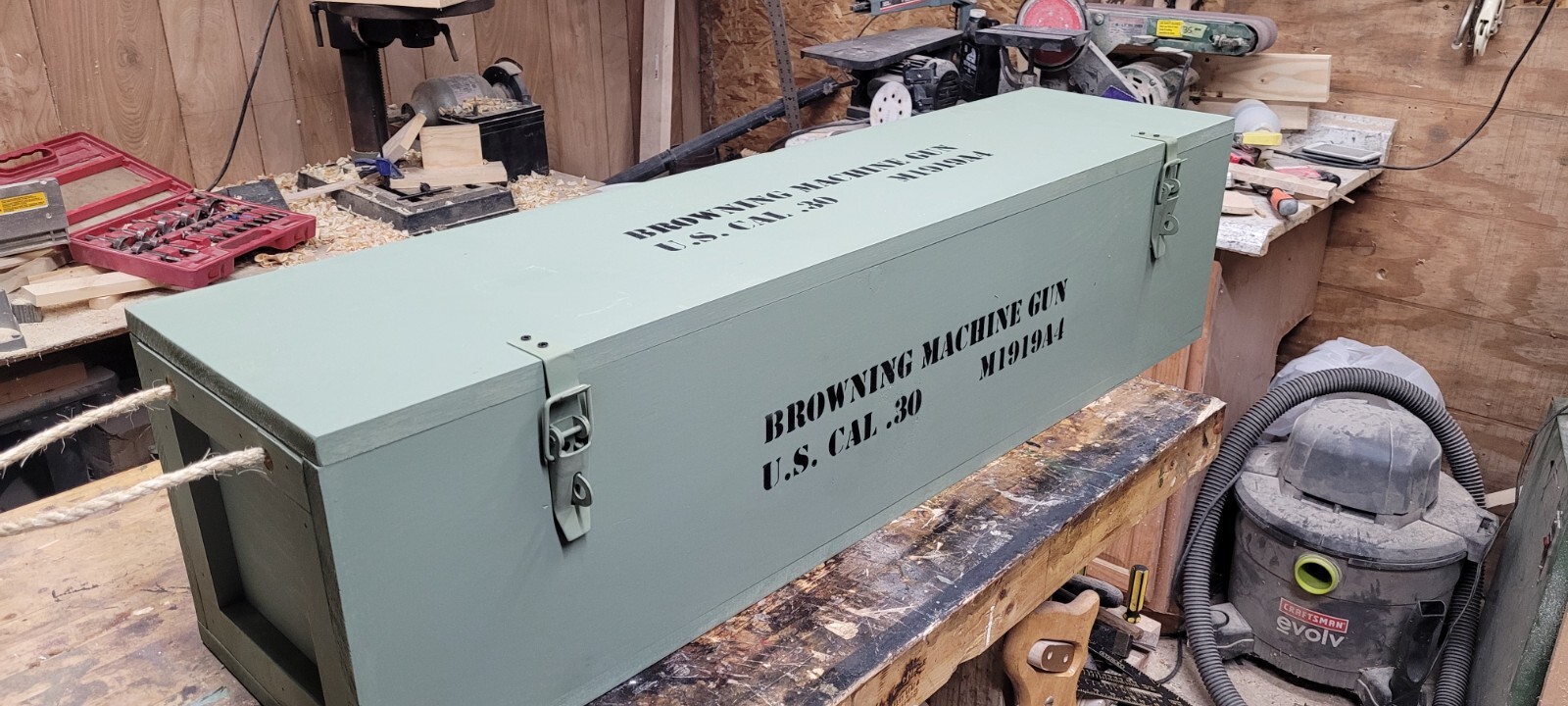 M1919A4 transit case/ wooden crate