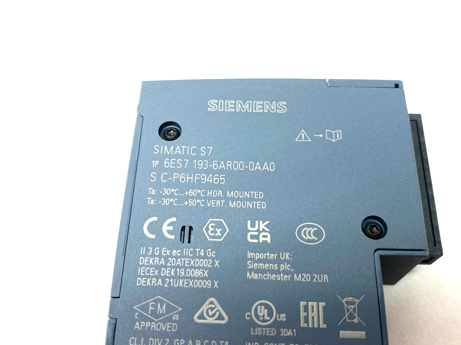 Siemens 6ES7193-6AR00-0AA0 SIMATIC ET 200SP Bus Adapter Module BA 2xRJ45