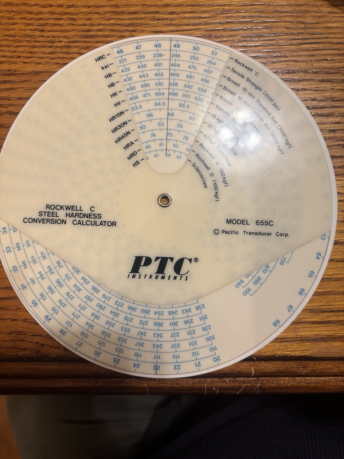 PTC Instruments Model 316 Steel Hardness Tester C Scale