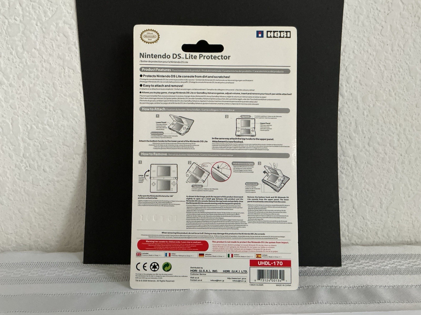 HORI Nintendo DS Lite Case Protector Super Mario Version Luigi Peach Toad