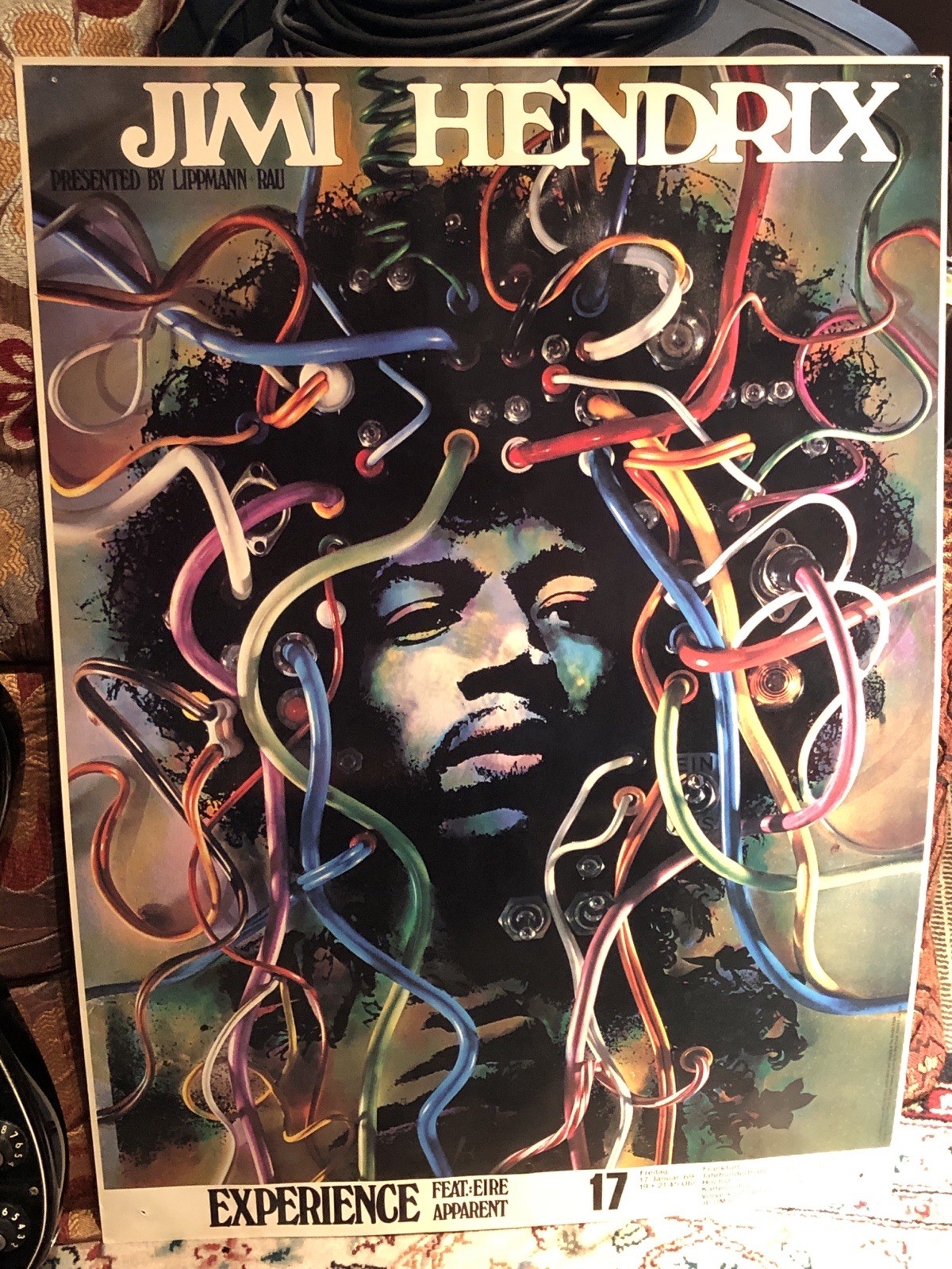 Jimi Hendrix - Presented by Lippmann + Rau - German Concert Poster Litho NICE!