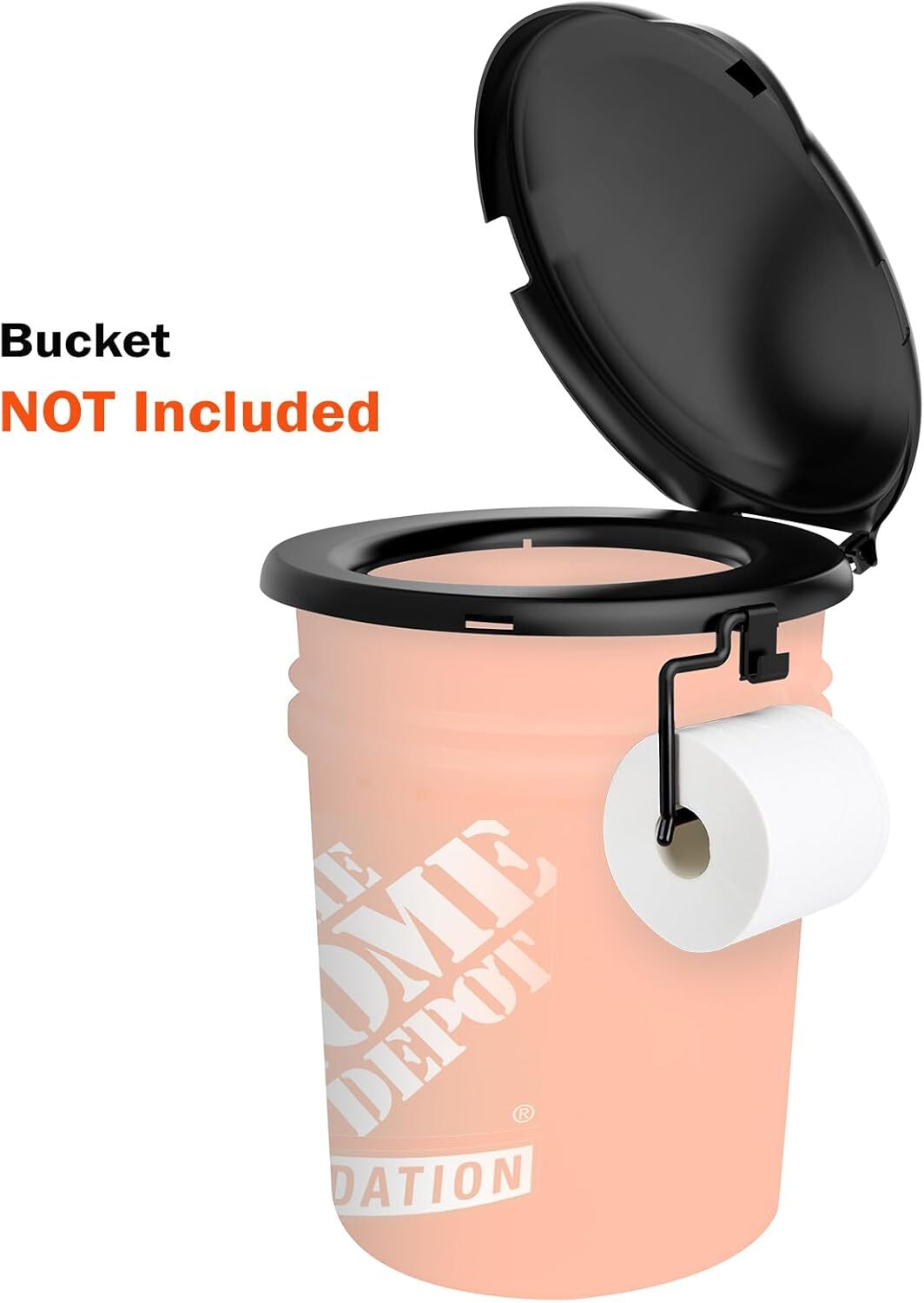 Portable Toilet Seat for 5 Gal Buckets, Camping Toilet Seat with Lid for Outdoor