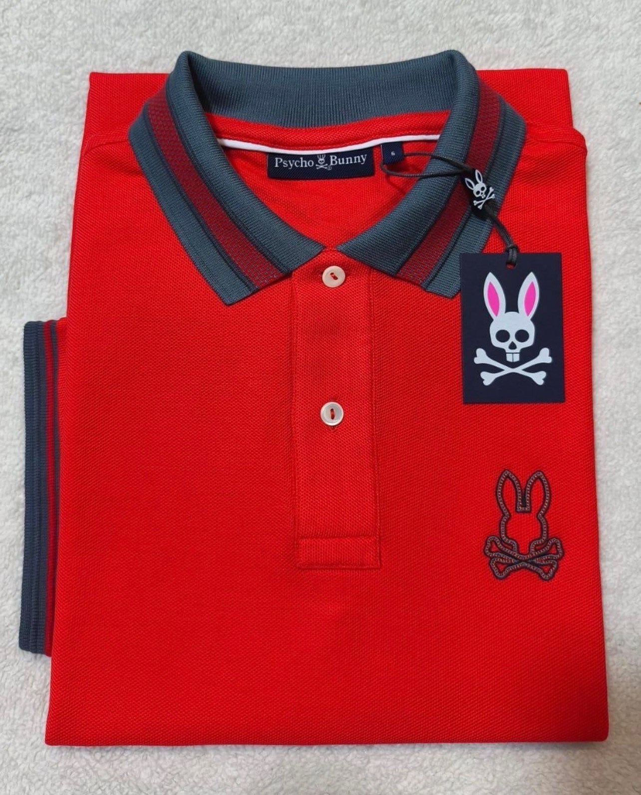 Psycho Bunny Men's Pima Cotton Polo Shirt New with Tags