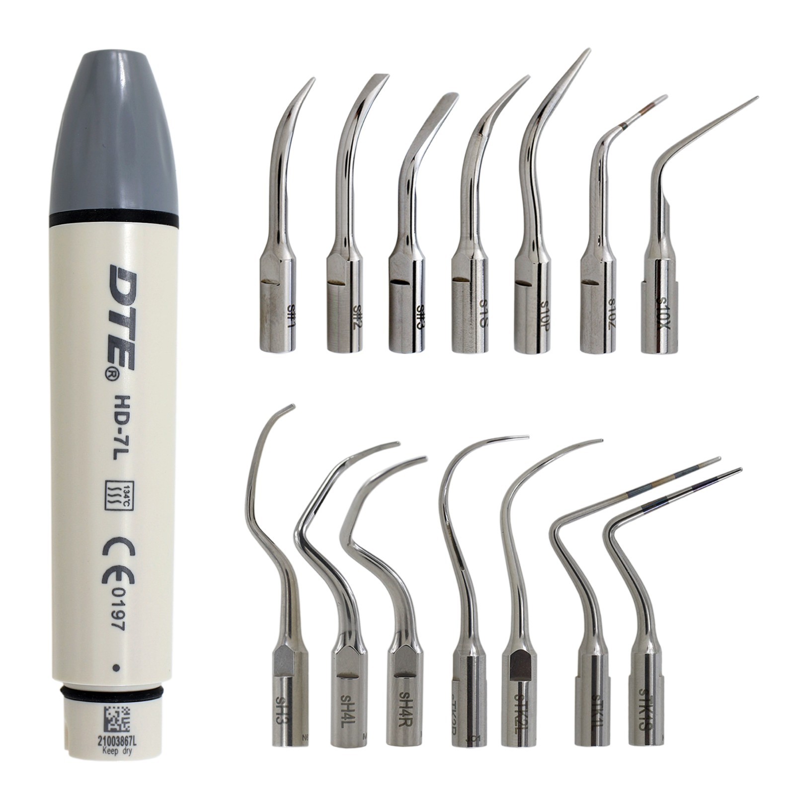 Woodpecker DTE HD-7L Handpiece Ultrasonic Scaler Satelec ACTEON Piezo Tips H3 1S