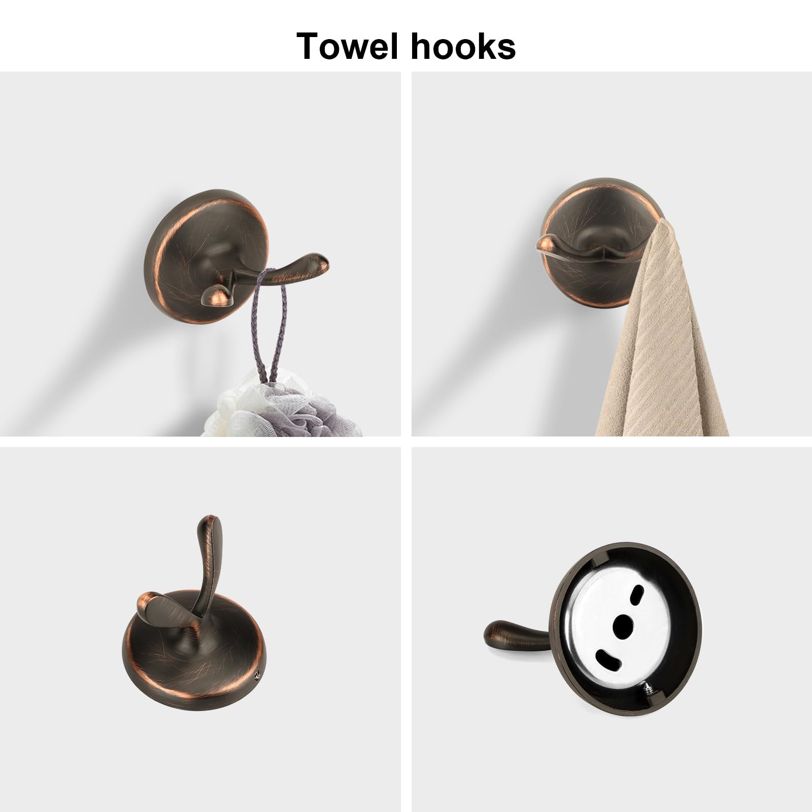 4 Piece Antique Bathroom Hardware Accessories Set Oil Rubbed Bronze,24 Inch New