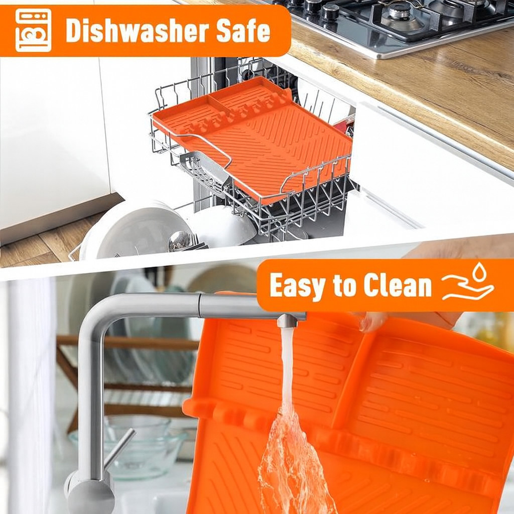 2PCS Silicone Griddle Mat for Blackstone BBQ Grill Accessories Non-Slip Heat-Res