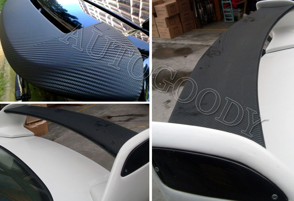 12" x 60" Black Carbon Fiber Vinyl Film Wrap 3D Bubble Free Air Release 1ftx5ft