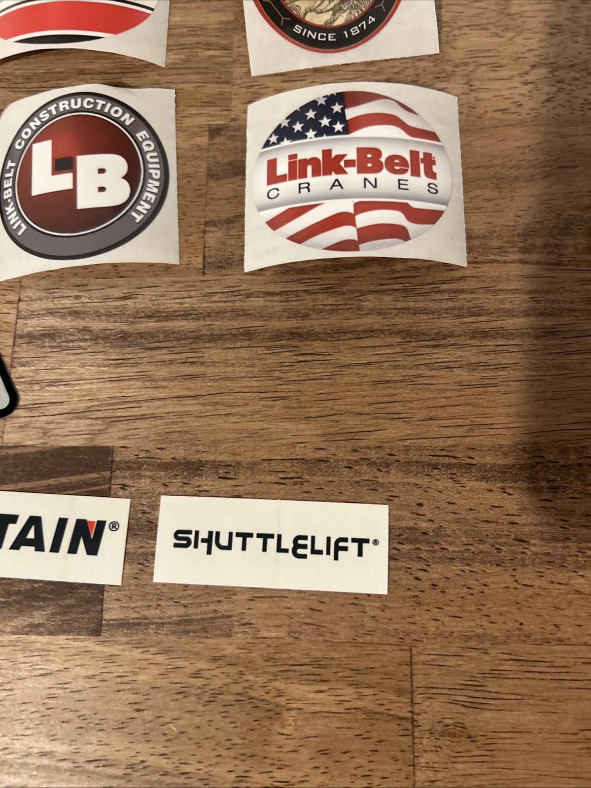 Lot Of 20 Manitowoc Link Belt Liebherr Tadano Grove Etc Cranes Hardhat Stickers