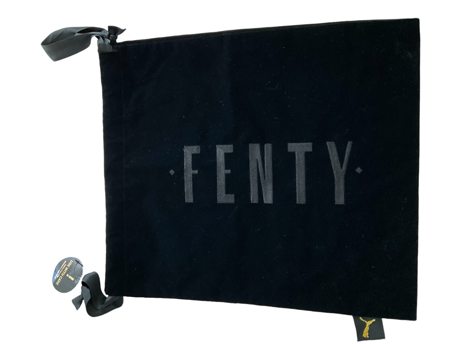 FENTY Black Velvet Dust Bag Drawstring Storage OS NWT