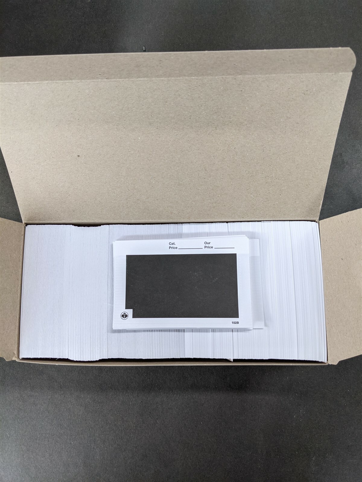 CKStamps : 102 Dealer Cards - Black (Box of 1000),Dimensions: 4 1/4" (W) x 2 3/4