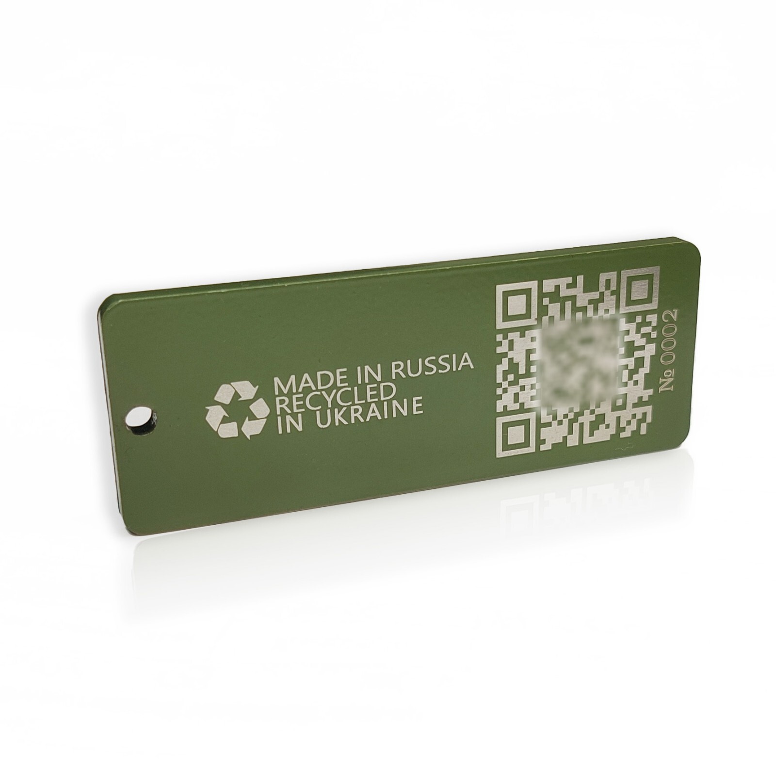 Crafted in Ukraine from Recycled Material, Engraved Custom Keychain, Metal Art