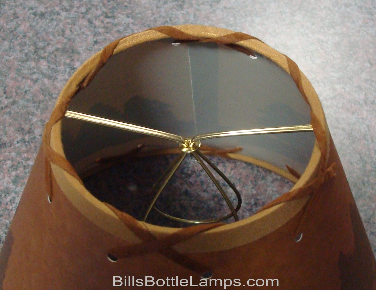 MOOSE Table Light Cabin Cottage LAMP SHADE Clip-On Bulb Style 9" inch Laced Cone