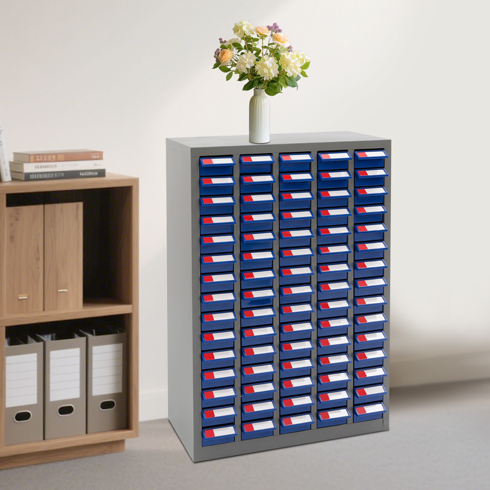 75 Drawers Parts Cabinet Small Steel Nut Tool Storage Cabinet Parts without Door